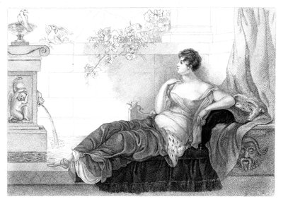 Mary Robinson 1757-1800, İngiliz şair ve romancı, 1830. by Henry Adlard