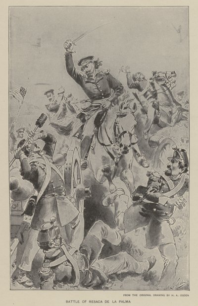 Resaca de la Palma Savaşı (lito) by Henry Alexander (after) Ogden