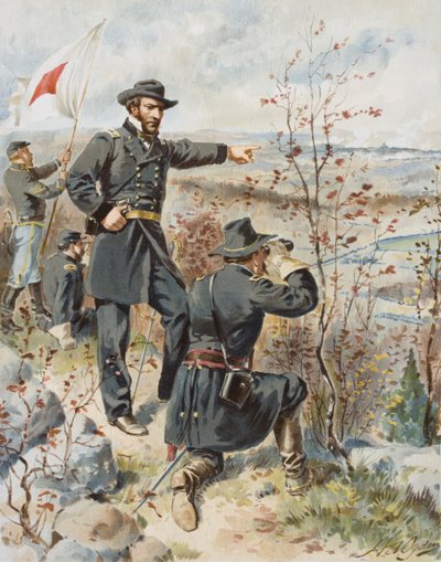 General Sherman, 4 Ekim Allatoona Geçidi Savaşı sırasında Kenesaw Dağı