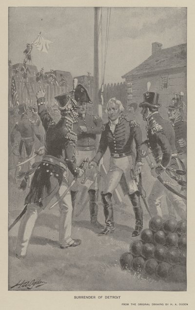 Detroit'in Teslimi (lito) by Henry Alexander (after) Ogden