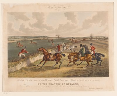 Atlamayı reddeden ve zıplamayı reddeden atları avlamak Yanlış sıralama (nesnedeki başlık) by Henry Alken (I)