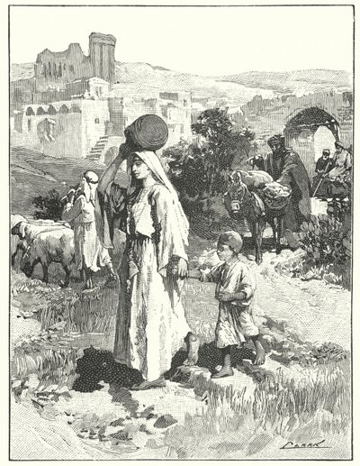 Bir Samaritan köyü (lito) by Henry Andrew Harper