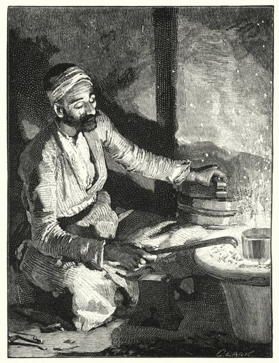 Doğulu bir gümüşçü (lito) by Henry Andrew Harper