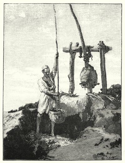 Doğuda su çekme yöntemi (lito) by Henry Andrew Harper