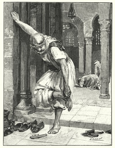Ayakkabıları çıkarmak, bir Doğu geleneği (lito) by Henry Andrew Harper