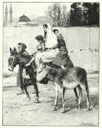 Bir eşeğe binen birkaç kişi (lito) by Henry Andrew Harper