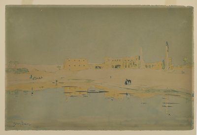 Luksor Harabeleri (kağıt üzerinde wc) by Henry Bacon