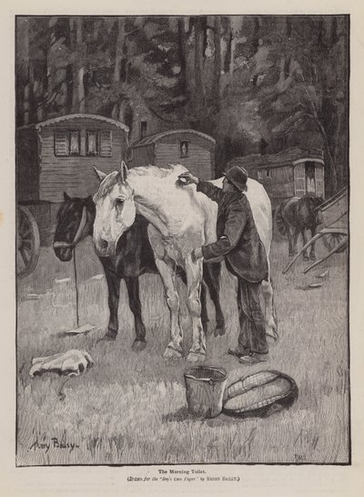 Sabah Tuvaleti (gravür) by Henry Bailey