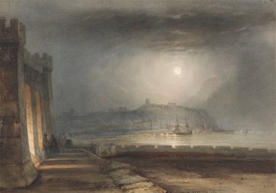 Scarborough Limanı, Yorkshire - Ay Işığı by Henry Barlow Carter
