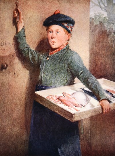 Balıkçının Çağrısı (kağıt üzerine sulu boya) by Henry Benjamin Roberts