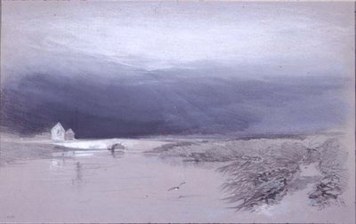 Nehir ve Köprü ile Manzara: Yağmur geliyor by Henry Bright