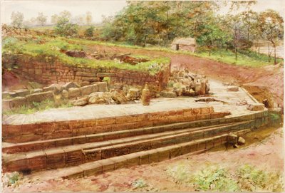 Cilurnum (kağıt üzerine guaj, kurşun kalem ve sulu boya) by Henry Burdon Richardson