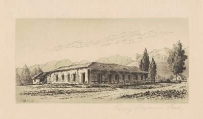 Aguirre Evi Santa Barbara, c. 1880. by Henry Chapman Ford