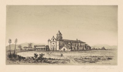 Görev San Luis Rey de Francia, 1883. by Henry Chapman Ford