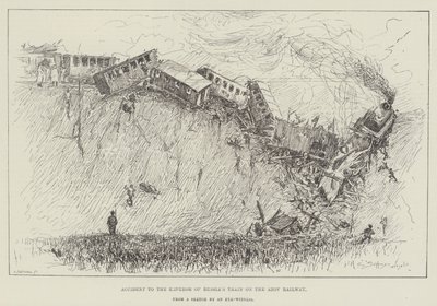 Azak Demiryolunda Rusya İmparatoru Treninde Kaza by Henry Charles Seppings Wright
