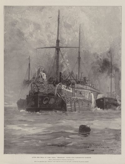 Ateşle Yargılanmasından sonra, HMS Belleisle Portsmouth Limanı