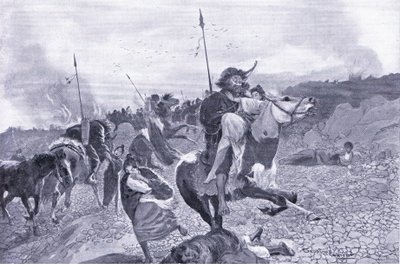 Erken bir Hun baskın 180 M.Ö. by Henry Charles Seppings Wright