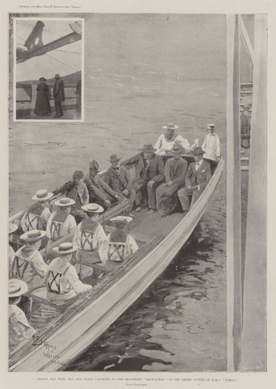 Cronje, Karısı, Oğlu ve Personeli, HMS Doris