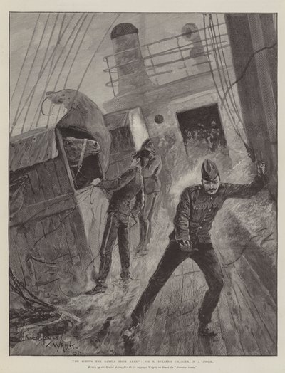 Uzaktan Savaşın kokusunu alıyor, Sör R Buller'ın Fırtınada Şarj Aleti by Henry Charles Seppings Wright