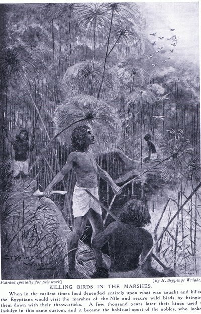 Bataklıklarda kuş öldürmek, 1920 dolayları by Henry Charles Seppings Wright
