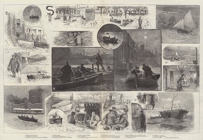 Thames Polisinin Skeçleri by Henry Charles Seppings Wright