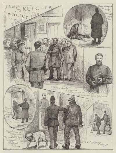 Doğu Yakasında Polisle Skeçler by Henry Charles Seppings Wright