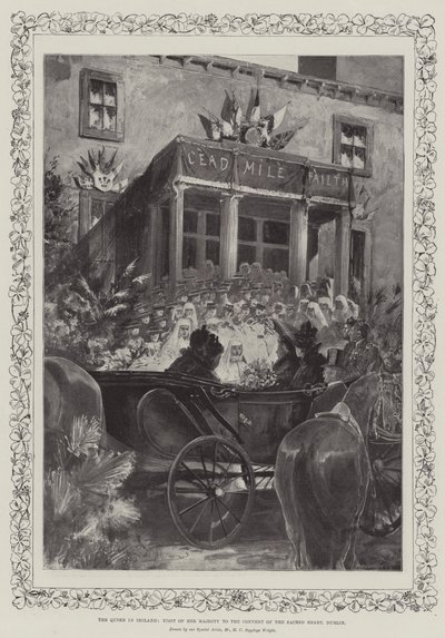 İrlanda Kraliçesi, Majestelerinin Dublin Kutsal Kalp Manastırını Ziyareti by Henry Charles Seppings Wright