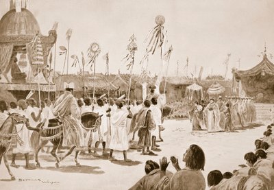 Fa Hsien'in Dönüşü, 'Hutchinsons Uluslar Tarihi'nden bir örnek, c.1910 by Henry Charles Seppings Wright