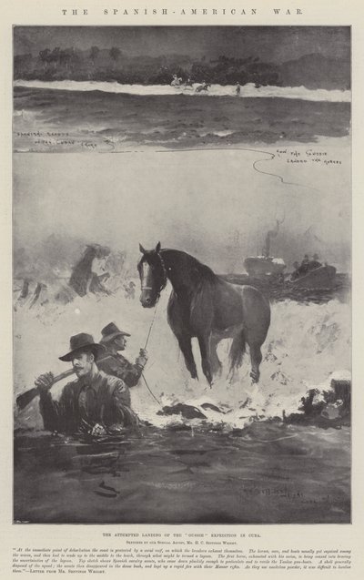 İspanyol-Amerikan Savaşı, Gussie Seferinin Küba'ya Çıkarmaya Girişimi by Henry Charles Seppings Wright