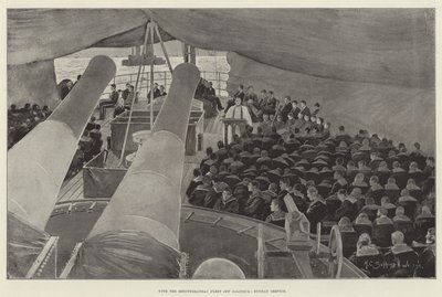 Akdeniz Filosu Selanik dışındayken, Pazar Servisi by Henry Charles Seppings Wright