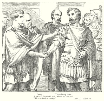 Antonius ve Kleopatra (gravür) by Henry Courtney (after) Selous