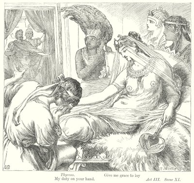 Antonius ve Kleopatra (gravür) by Henry Courtney (after) Selous
