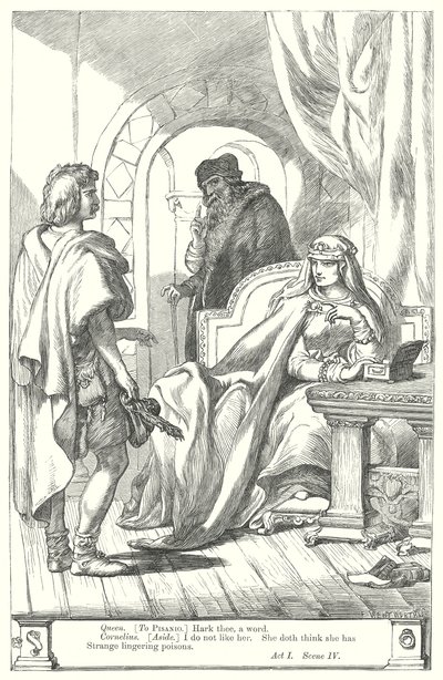 Cymbeline (gravür) by Henry Courtney (after) Selous