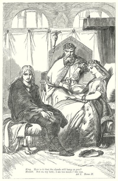 Hamlet (gravür) by Henry Courtney (after) Selous