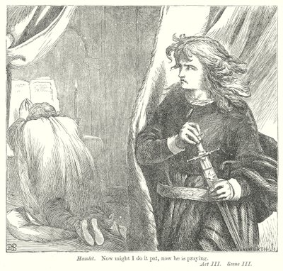 Hamlet (gravür) by Henry Courtney (after) Selous