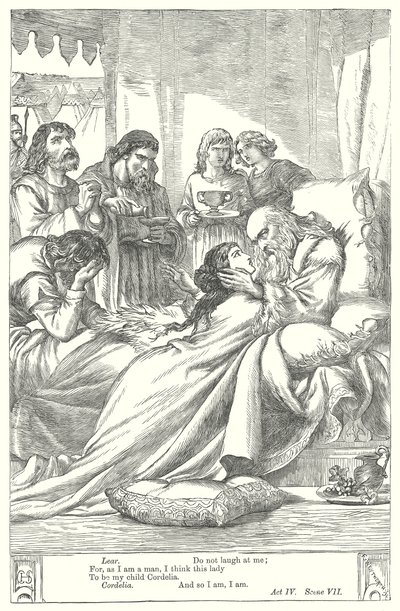 Kral Lear (gravür) by Henry Courtney (after) Selous