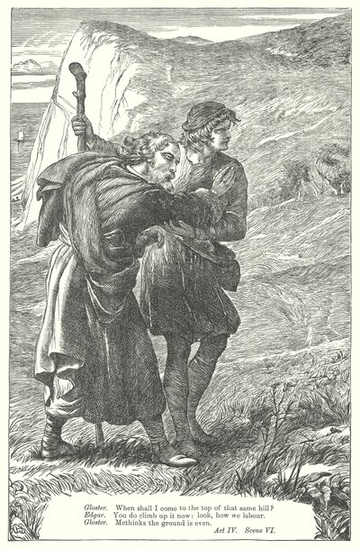 Kral Lear (gravür) by Henry Courtney (after) Selous