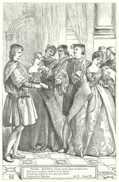 Much Ado About Nothing (gravür) by Henry Courtney (after) Selous