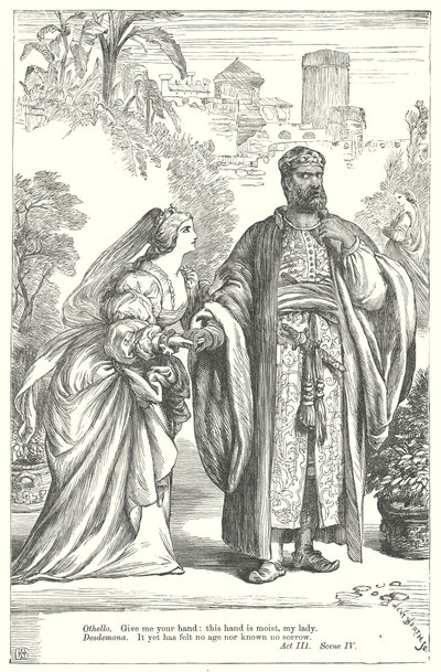 Othello (gravür) by Henry Courtney (after) Selous