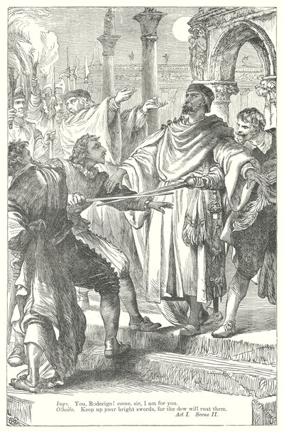 Othello (gravür) by Henry Courtney (after) Selous