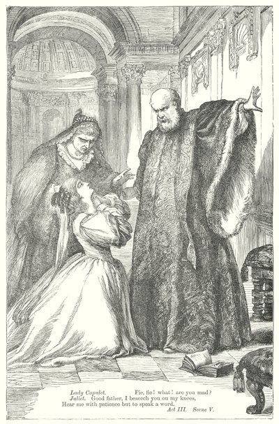 Romeo ve Juliet (gravür) by Henry Courtney (after) Selous