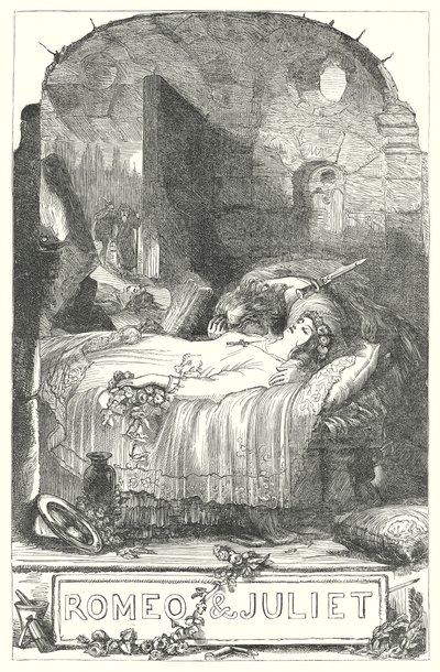 Romeo ve Juliet (gravür) by Henry Courtney (after) Selous