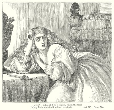 Romeo ve Juliet (gravür) by Henry Courtney (after) Selous