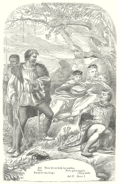 The Tempest (gravür) by Henry Courtney (after) Selous