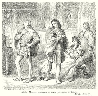 Veronalı İki Centilmen (gravür) by Henry Courtney (after) Selous