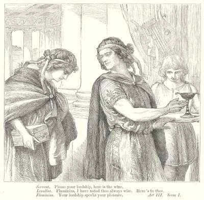 Atinalı Timon (gravür) by Henry Courtney (after) Selous