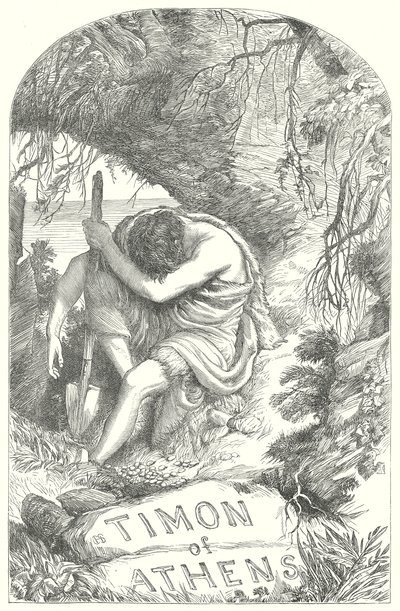 Atinalı Timon (gravür) by Henry Courtney (after) Selous