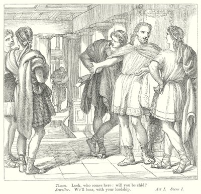 Atinalı Timon (gravür) by Henry Courtney (after) Selous
