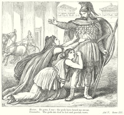 Troilus ve Cressida (gravür) by Henry Courtney (after) Selous