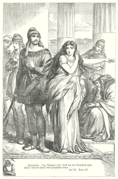 Troilus ve Cressida (gravür) by Henry Courtney (after) Selous